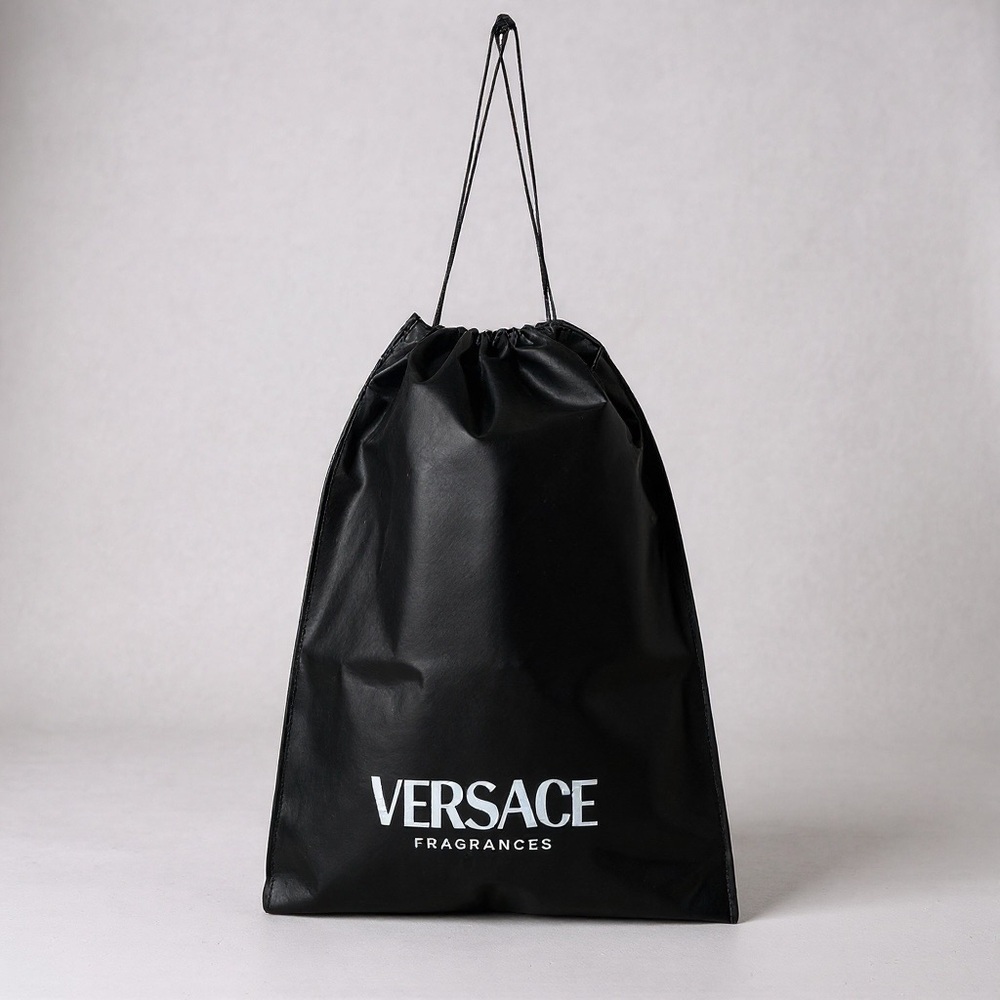 VERSACE Fragrances Black Tote Bag Drawstring Promo Dust Bag Designer Swag Gift